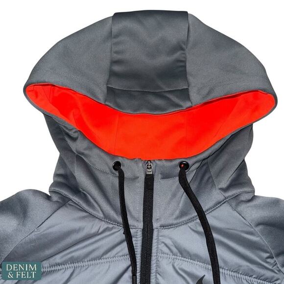 Nike Dri-FIT Gray Full-Zip Hooded Jacket Men’s Large Activewear Winter Warm - Picture 10 of 16